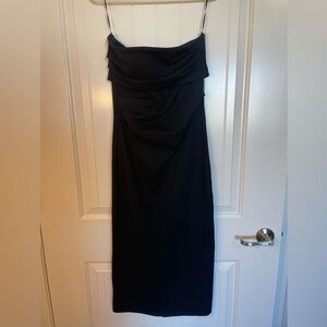 Zara bodycon black strapless dress size medium.